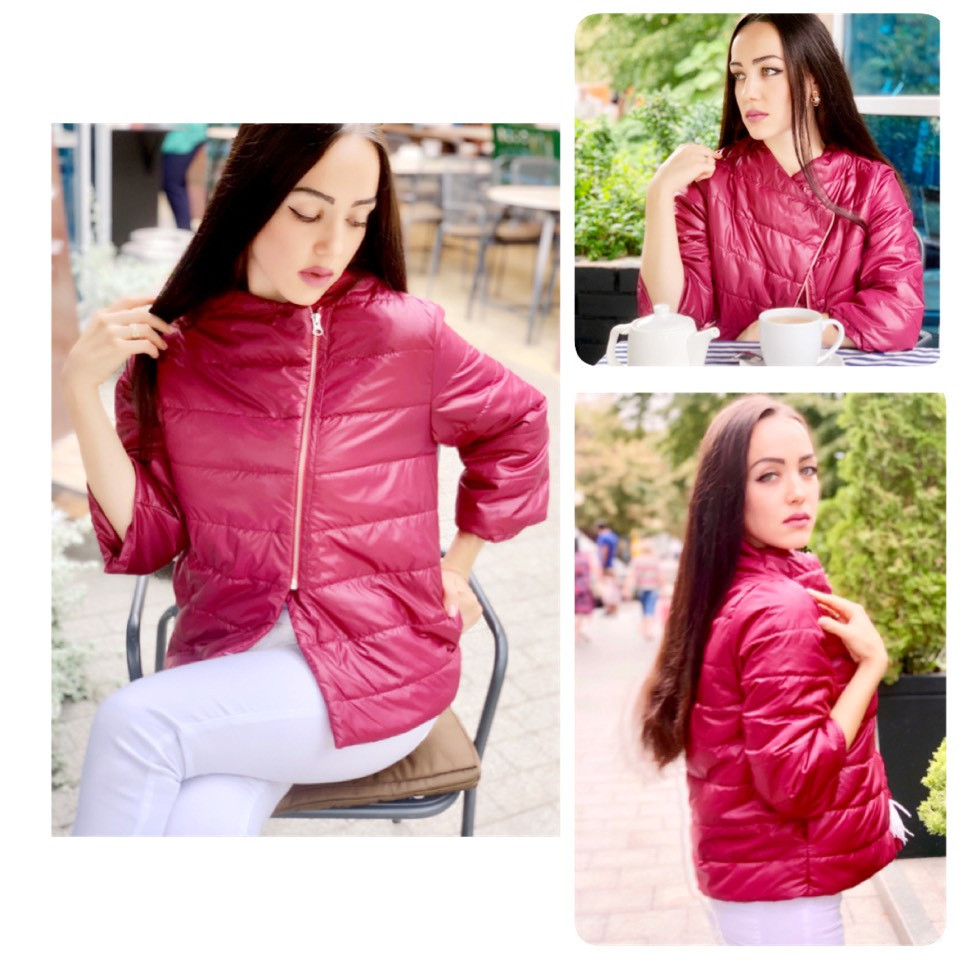 Куртка кімоно oversize арт. М524 марсала/бордова/вишнева, фото 1