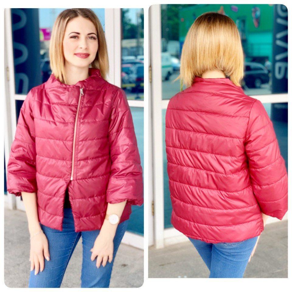 Жилетка кімоно з рукавом 3/4 oversize арт. М524 вишня/ марсала/бордо
