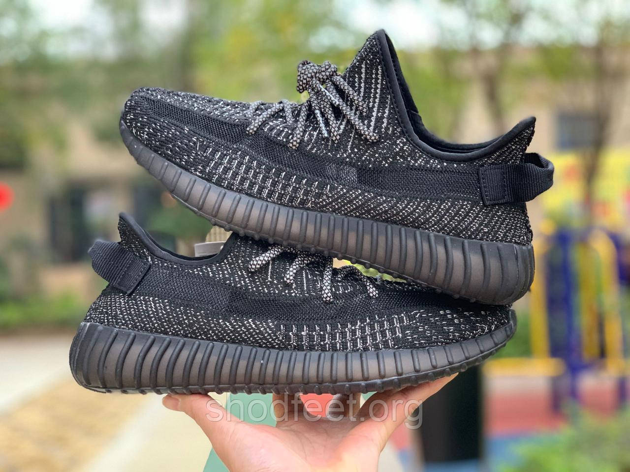 Чоловічі кросівки Adidas YEEZY BOOST 350 V2 Static Reflective 3m, фото 1