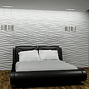 Гіпсова 3D панель "Хвиля" 500х500х25 мм, фото 3