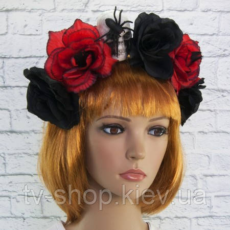 Обруч із трояндами та павуками Морриган (4 кольори), фото 1