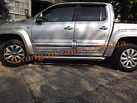 Дефлектори вікон на пікап Volkswagen Amarok 2010-2016 Вітровики на вікна Фольксваген Амарок 2010-2016
