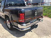 Задні кути нікель для Фольксваген Амарок 2010+ Захист заднього бампера куточки одинарні D70 Volkswagen Amarok