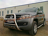 Кенгур високий хром на Фольксваген Амарок Захист переднього бампера кенгурятник високий на Volkswagen Amarok