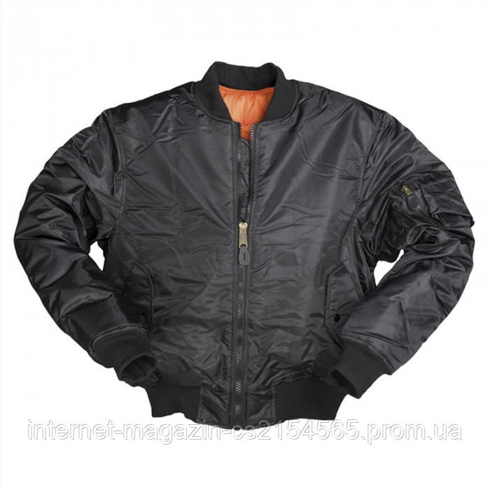 Куртка льотна МА-1 "Бомбер" Mil-Tec (Німеччина) Black