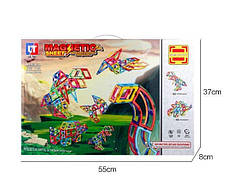 Магнітний конструктор LT 2004 Magnetic Sheet "Динозаври", 106 дітей, фото 5