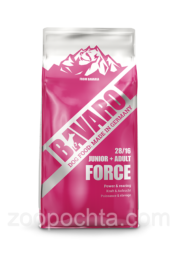Сухий корм Josera BAVARO Force 28/16 для працюючих собак з високою потребою в енергії 18 КГ