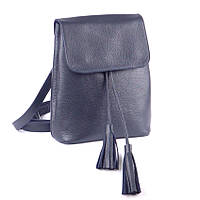 Кожаный темно-синий женский рюкзак, цвета в ассортименте