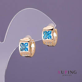 Сережки Xuping блакитні камені