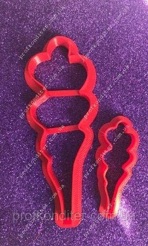 Набір вирубок листя дуба, висота 5 і 11см, фото 1