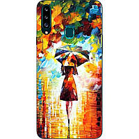 Силіконовий чохол для Samsung A20s Galaxy A207F з картинкою Під парасолькою