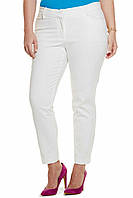 Штани жіночі вузькі дудочки, білі джинси, стрейчеві, до щиколотки, бр 001, 48-56.