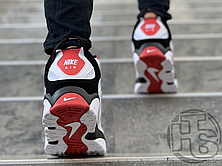 Чоловічі кросівки Nike Air Barrage Mid Quickstrike Black White Red CD9329-005, фото 4