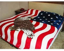 Флісова покривало прапор США з орлом