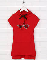 Красное платье для девочек размер 134 см.
