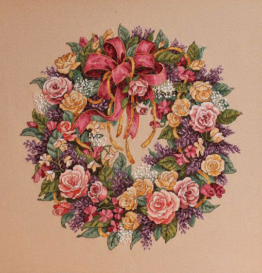 Набор для вышивания крестом "Wreath of Roses//Венок из роз" DIMENSIONS