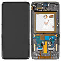 Дисплей для Samsung Galaxy A80 (2019) A805, модуль (экран и сенсор) с рамкой, черный, оригинал (GH82-20348A)
