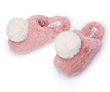 Тапочки домашні жіночі хутряні. М'які пухнасті капці з помпоном Vero Moda, 36 р. (рожеві), фото 3