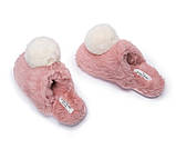 Тапочки домашні жіночі хутряні. М'які пухнасті капці з помпоном Vero Moda, 36 р. (рожеві), фото 4