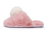 Тапочки домашні жіночі хутряні. М'які пухнасті капці з помпоном Vero Moda, 36 р. (рожеві), фото 5