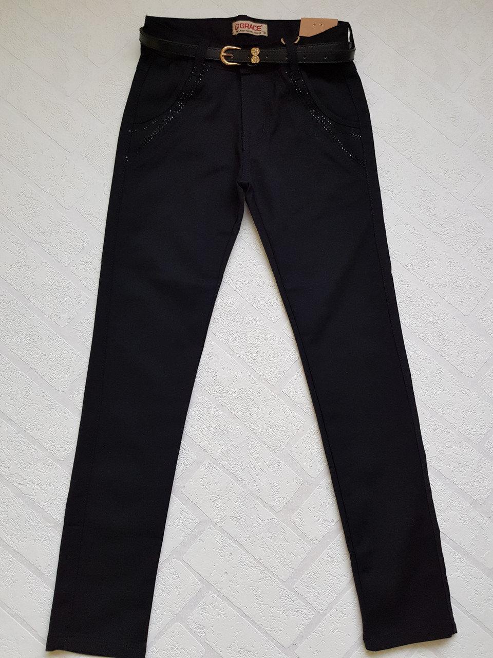 Чорні,Котонові стрейчеві брюки для дівчаток.Розміри 134-164 см .Фірма GRACE.Угорщина