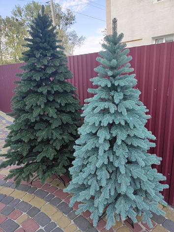 Елітна блакитна 1.80 м. лита ялинка штучна, фото 1