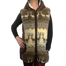 Жилетка з овчини з капюшоном ЖО12