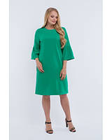Платье Алеся АК-200 трикотаж-креп зеленый Аделаида