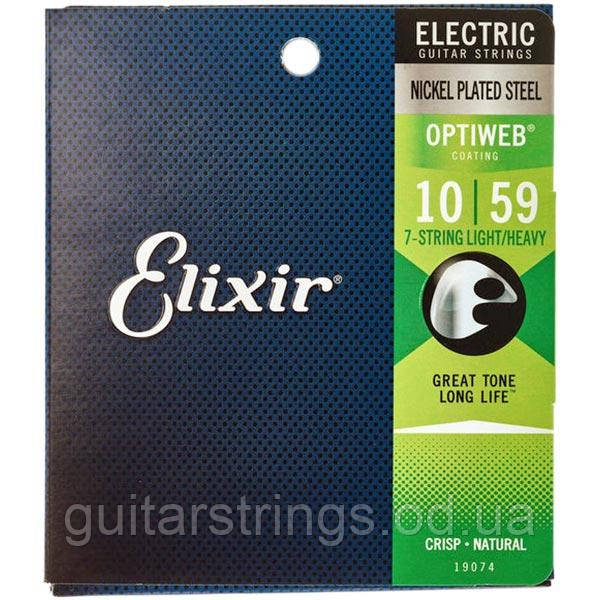 Струни Elixir 19074 Optiweb Nickel Plated Steel 7-String Light/Heavy 10-59