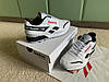 Чоловічі шкіряні кросівки Reebok Classic White Blue білі із синім, фото 8