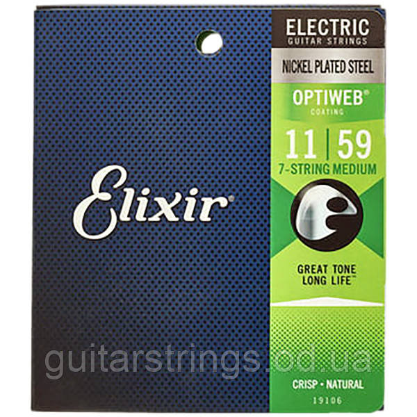 Струны Elixir 19106 Optiweb Nickel Plated Steel 7-String Medium 11-59