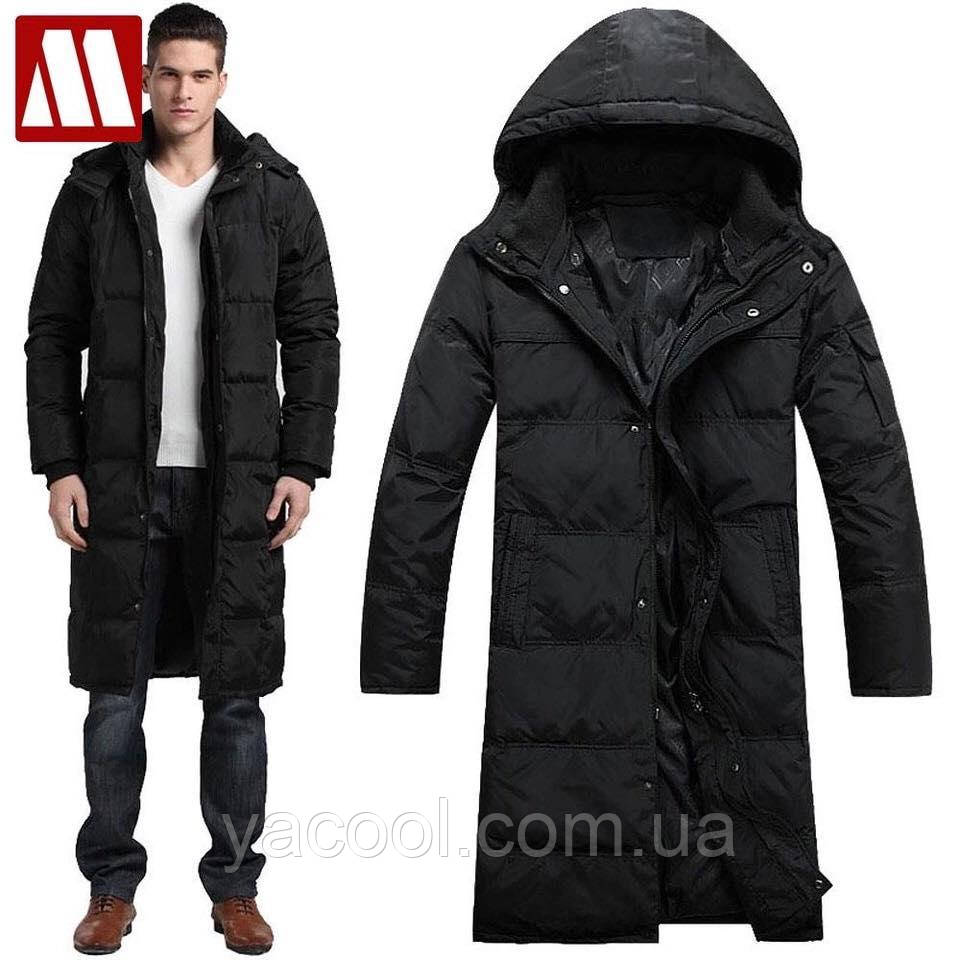 Зимова довга чоловіча куртка, пуховик, спортивне пальто. Стандартний і великий розмір на вибір