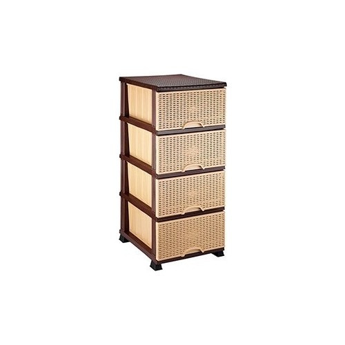 Пластиковый комод Alkansan plastic "Rattan" (бежевый)