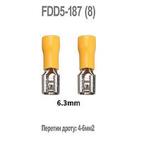 Коннектор плоский FDD5-187(8) 4-6/4,8-0,8