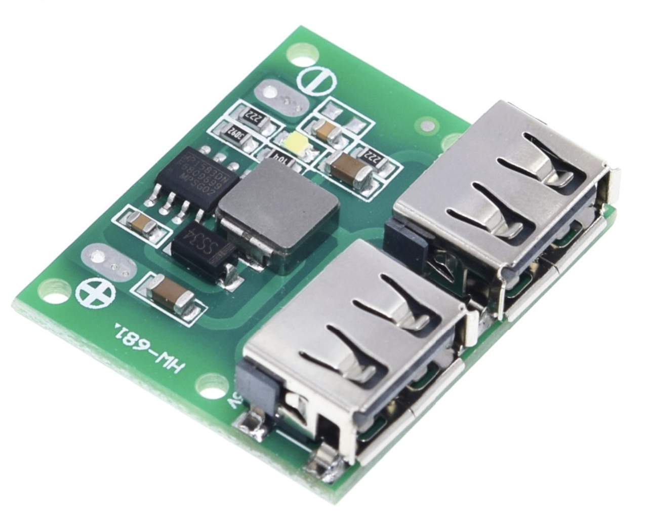 Стабілізатор знижувальний два USB DC-DC 6-26 В на 5 В 3 А