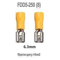 Коннектор плоский FDD5-250(8) 4-6/6,3-0,8