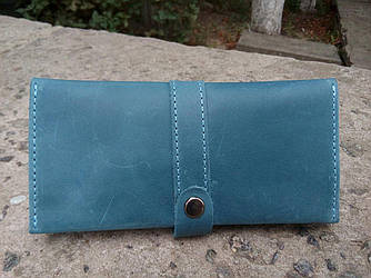 Гаманець гаманець, портмоне "CRAZY2" ручної роботи, натуральна шкіра, на кнопці