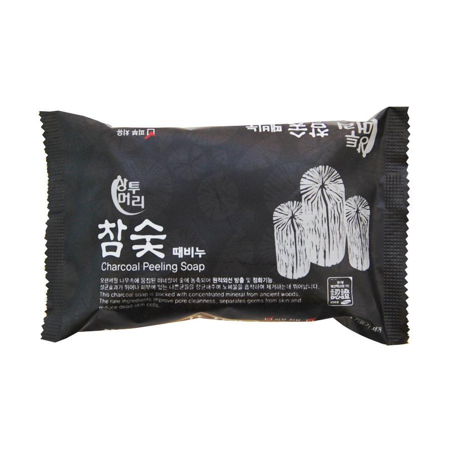 Мило з легким пілінг-ефектом Juno Peeling Soap Juno Charcoal peeling soap 150 г.