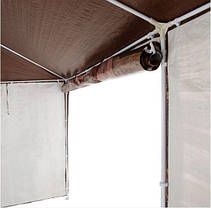 Садовий павільйон-намет 3х6 м 6 стін (Коричневий), фото 3