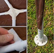 Садовий павільйон-намет 3х6 м 6 стін (Коричневий), фото 5