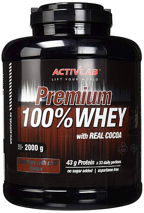Сироватковий протеїн Activlab Premium 100% Whey 2000 г шоколад чилі, фото 1
