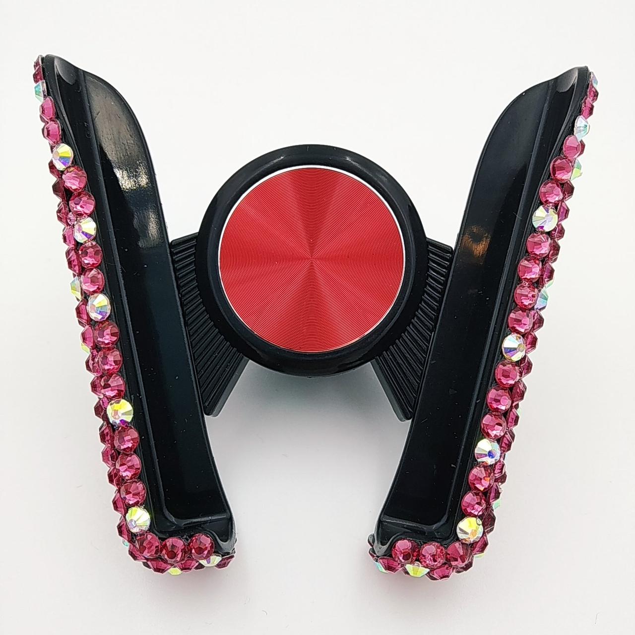 Тримач телефона для автомобіля скоби, з камінням Рожевий, фото 1