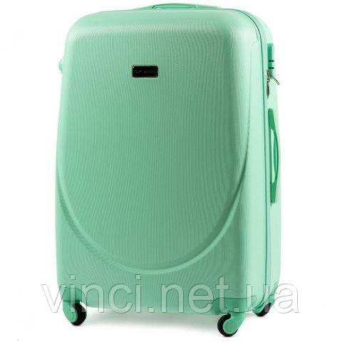Валіза дорожня ВІЛЬКА на 4 колесах 310 WINGS 75х47х29 Велика дорожня валіза з полікарбонату, М'ЯТНЯ, фото 1