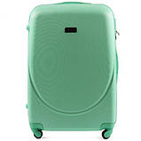 Валіза дорожня ВІЛЬКА на 4 колесах 310 WINGS 75х47х29 Велика дорожня валіза з полікарбонату, М'ЯТНЯ, фото 2