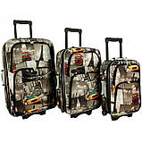 Чемодан дорожній RGL 773 великий 85л , Дорожный БОЛЬШОЙ чемодан , Валіза 78х50х30 Сумка з ручкою , МІСТО, фото 4