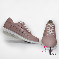 Кросівки літні жіночі з рожевої шкіри "Style Shoes", фото 2
