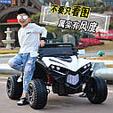 Дитячий електромобіль Джип M 3804 EBLR-1, BUGGY, Шкіряне сидіння, EVA колеса, білий, фото 2