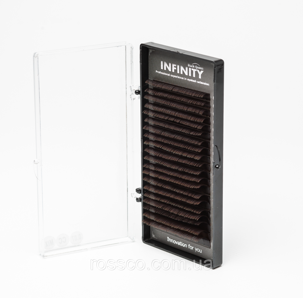 Вії INFINITY Dark Chocolate (гіркий шоколад) D 0.085 Mix 8-12