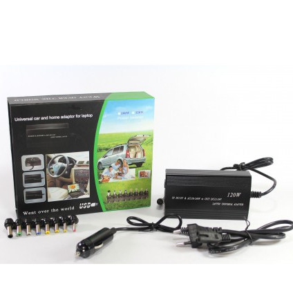 Зарядка автомобільна 12V для ноутбука 220V 120W