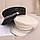 Жіночий картуз, кепі, кашкет з ланцюжками і кільцями з екошкіри матовий чорний, фото 4